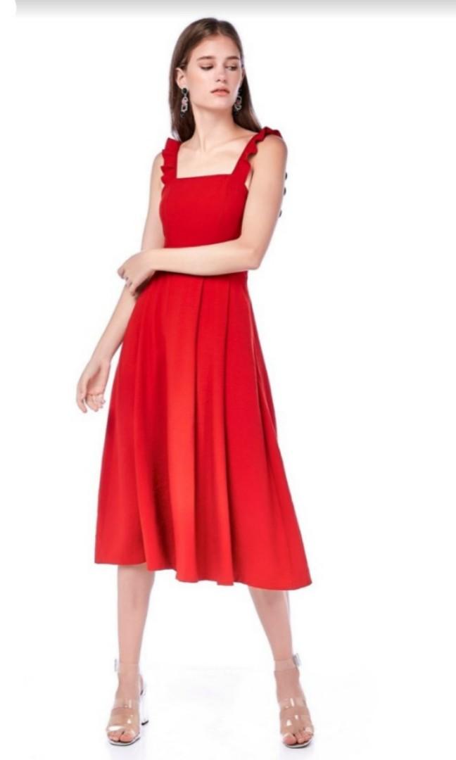 Plain red dress Clearance
