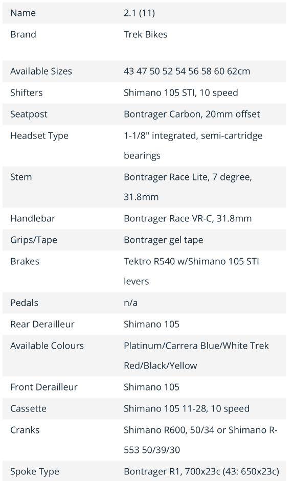 Trek alpha sales size chart