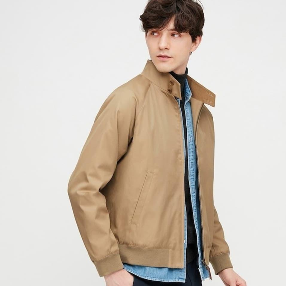 UNIQLO Harrington Jacket Fesyen Pria Pakaian Baju Luaran di