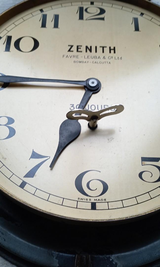 Vintage ZENITH wall clock swiss made, Furniture & Home Living, Home