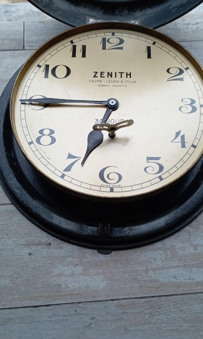 Vintage ZENITH wall clock swiss made, Furniture & Home Living, Home