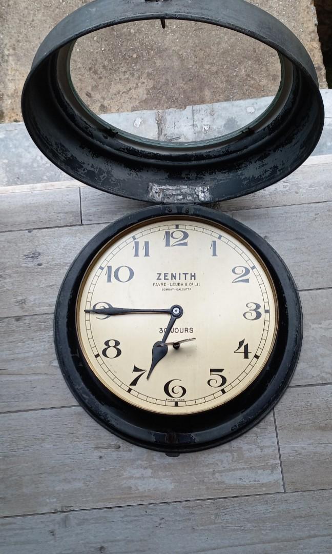 Vintage ZENITH wall clock swiss made, Furniture & Home Living, Home