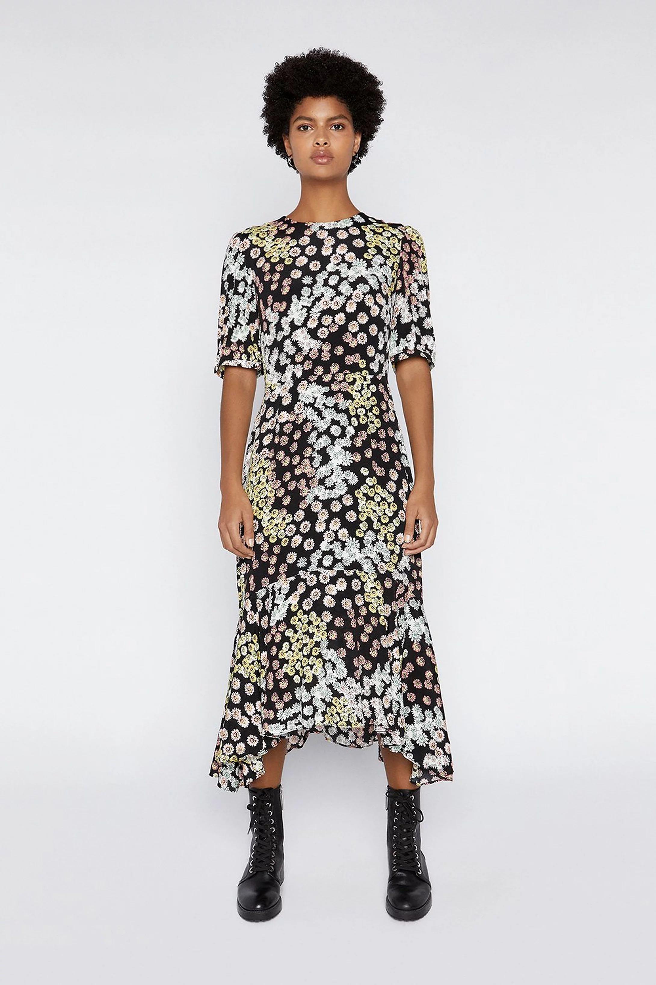 Warehouse daisy outlet print dress