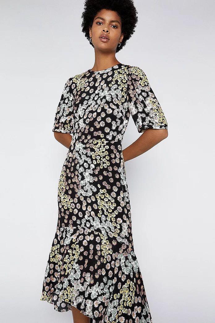 Warehouse daisy print dress new arrivals