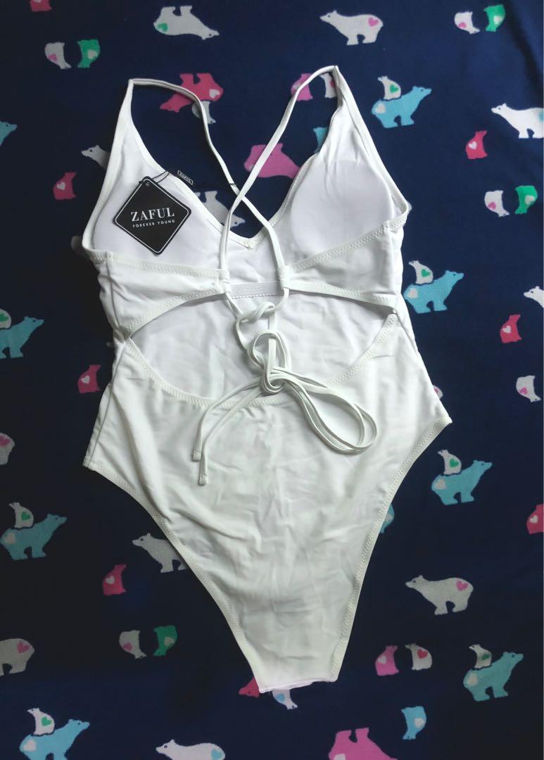 Zaful white one piece discount