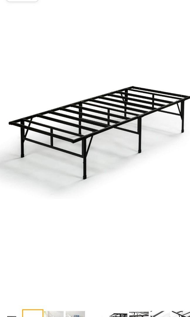 Narrow Bed Frame and Mattress Zinus Dawn 14 Inch Easy To Assemble. 30 x 75 Platform Bed Frame Narrow Single Bed with 6 Inch Green Tea Memory