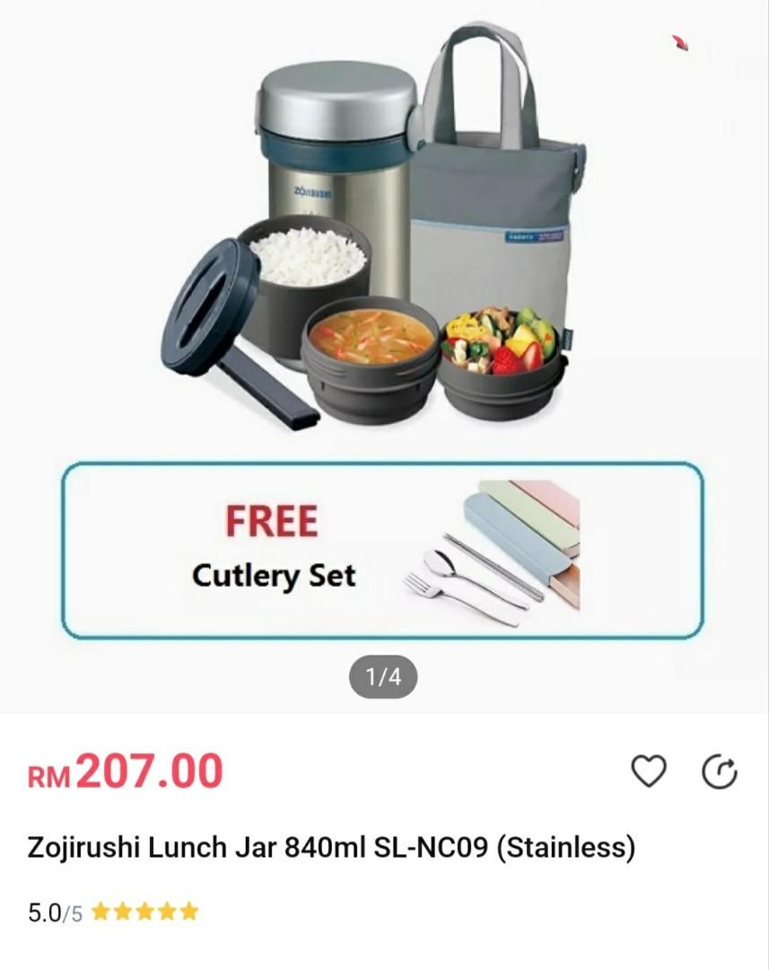 ZOJIRUSHI SL-NCE09 Ms. Bento Stainless Steel Vacuum Lunch Jar