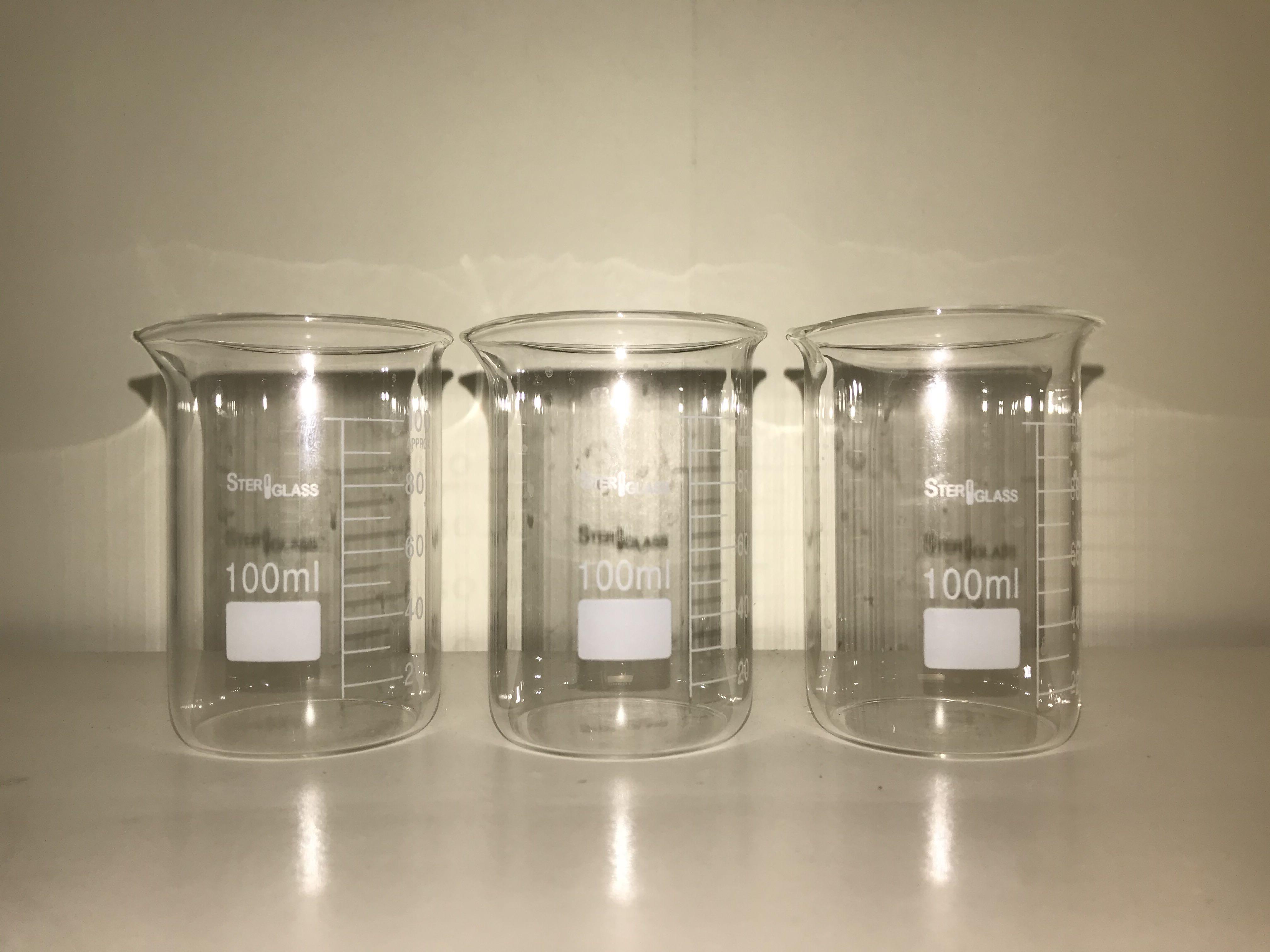 100 Milliliter Beakers (Category: Coffee & Tea Tableware) located in Muntinlupa City. Submitted by juliaooly (Listing ID 1093232074, Image 1). Description: ❀ 75 Pesos Each! ❀ 200 Pesos for All Three! ❀ Price Negotiable - Message for Inquiries! ☺.