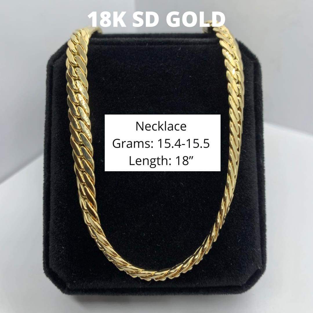 18K Saudi Gold Men Necklace, Women's 