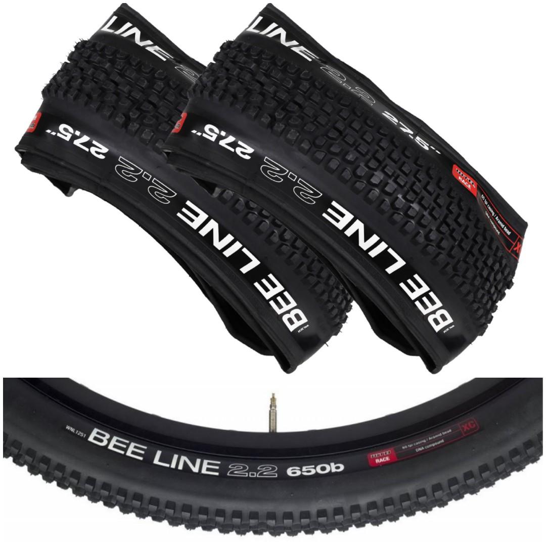2X WTB Bee Line Race Tubeless Folding Tyres 27.5 x 2.2" F+R XC SRP £90 NEW 