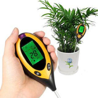4 In1 Plant Soil PH Meter Moisture Tester Light Analyzer Temperature Sunlight Intensity Measurement Analysis Acidity