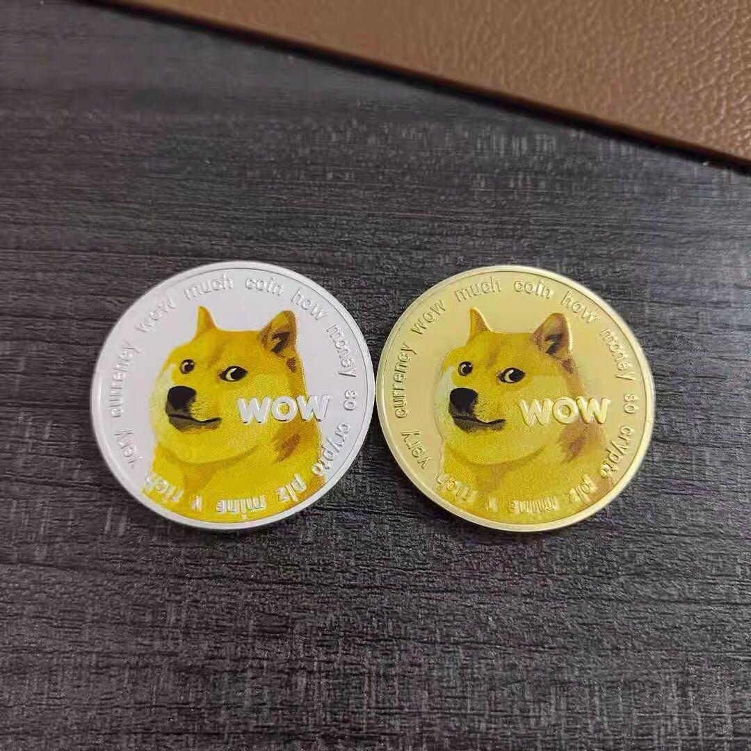 包平郵 150 2 狗狗幣狗狗紀念幣金銀兩色 手作 自家設計 其他 Carousell