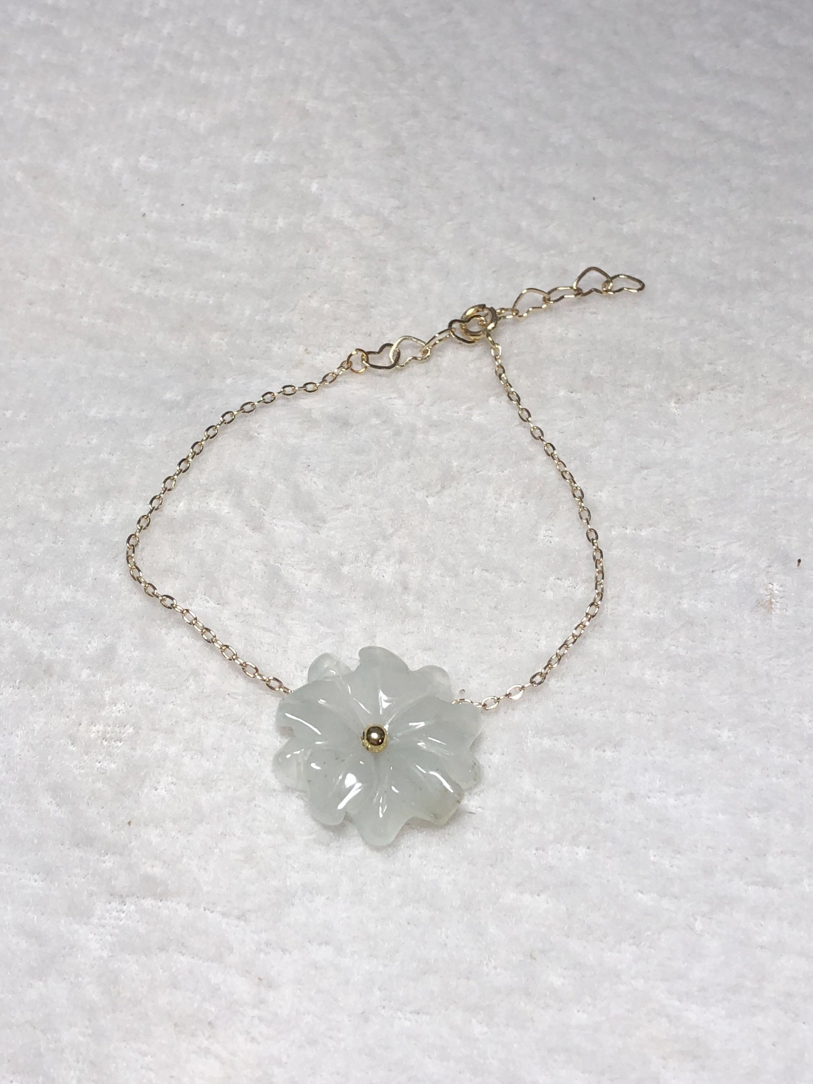 Jade store flower bracelet