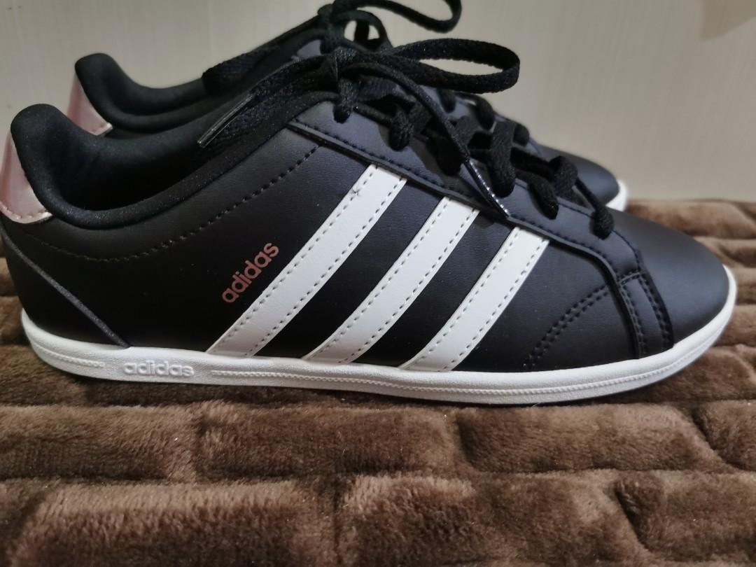 Adidas neo womens coneo qt vs trainers navy/pink/white best sale