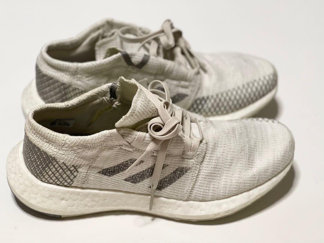 Adidas Pureboost Go Raw White Grey Women s Fashion Footwear Sneakers on Carousell