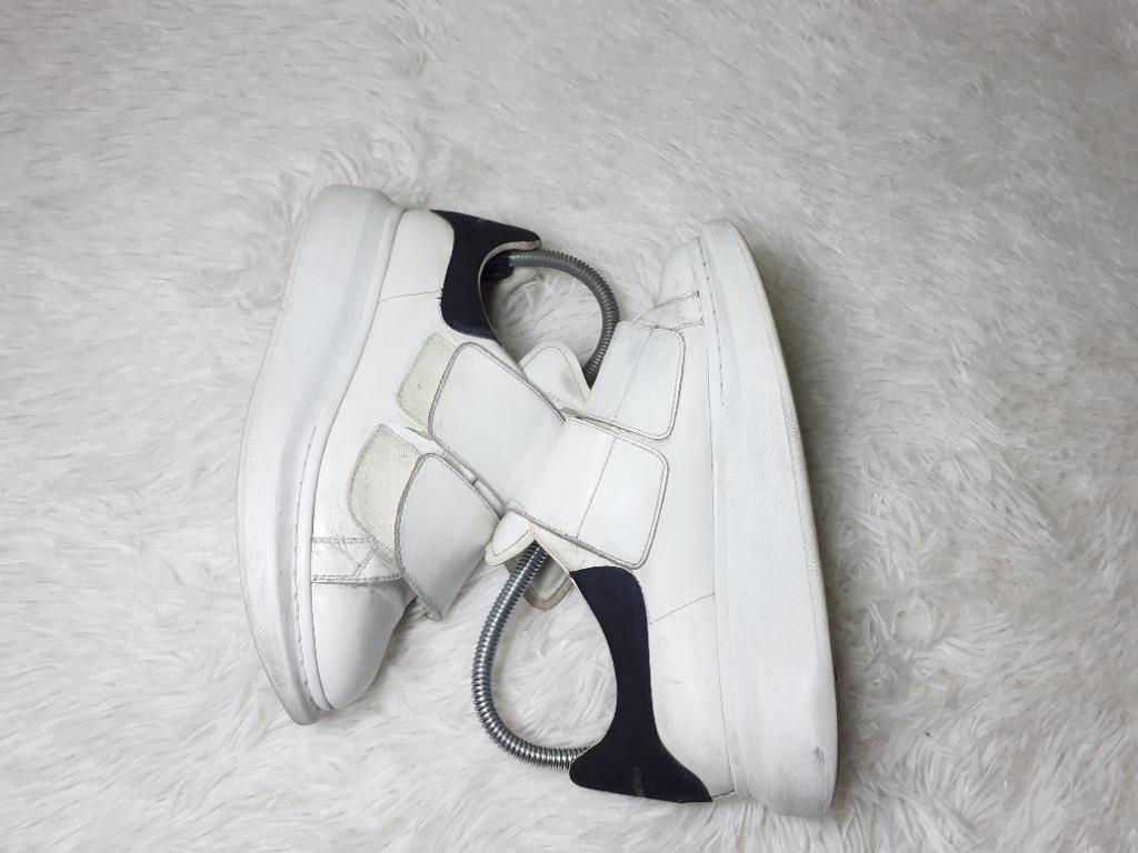 Alexander McQueen Shoe Size 43 Box Incl Black Leather Velcro Strap Sneakers