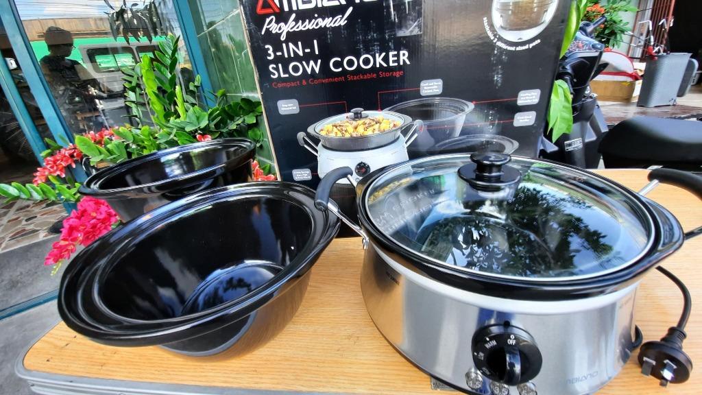 Ambiano Slow Cooker 3 in 1, TV & Home Appliances, Kitchen Appliances