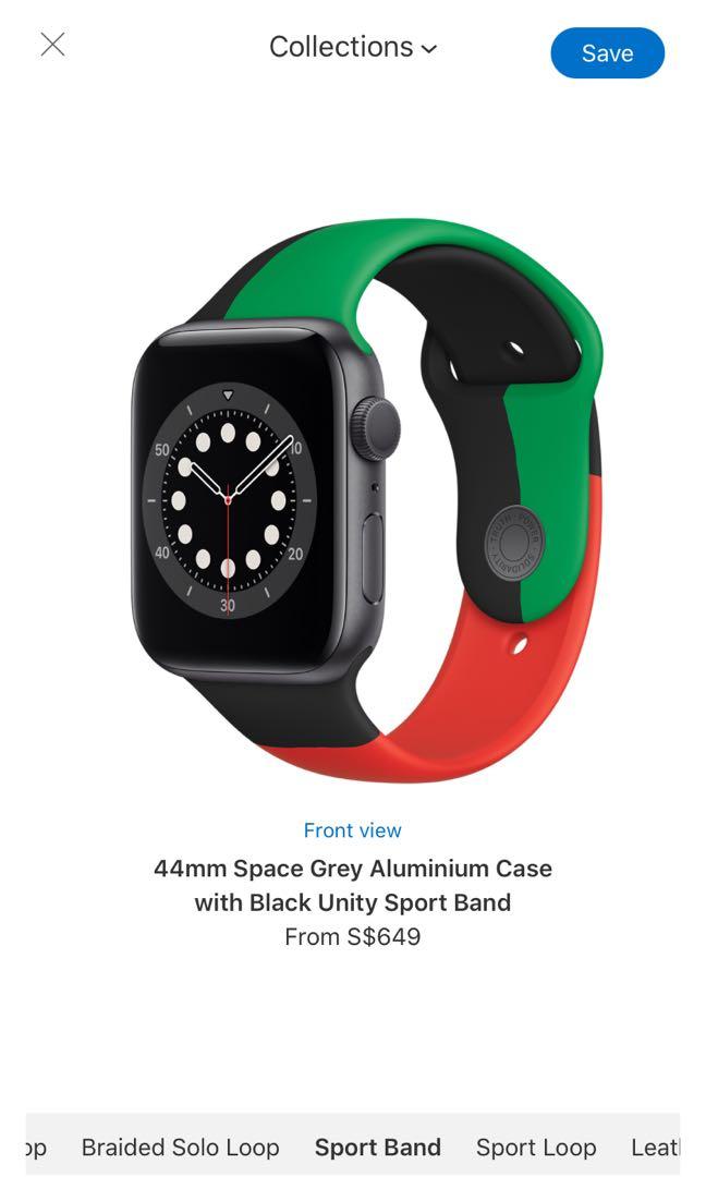 Apple Watch Series 6 44MM BLACK UNITY, Luxury, Watches on Carousell