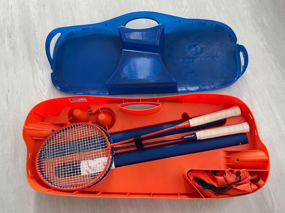 Artengo Badminton set, Sports Equipment, Sports \u0026 Games, Racket \u0026 Ball  Sports on Carousell
