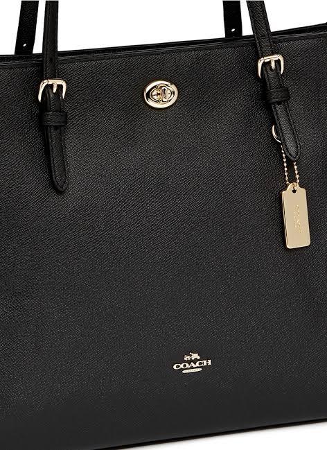 Coach turnlock tote sale top