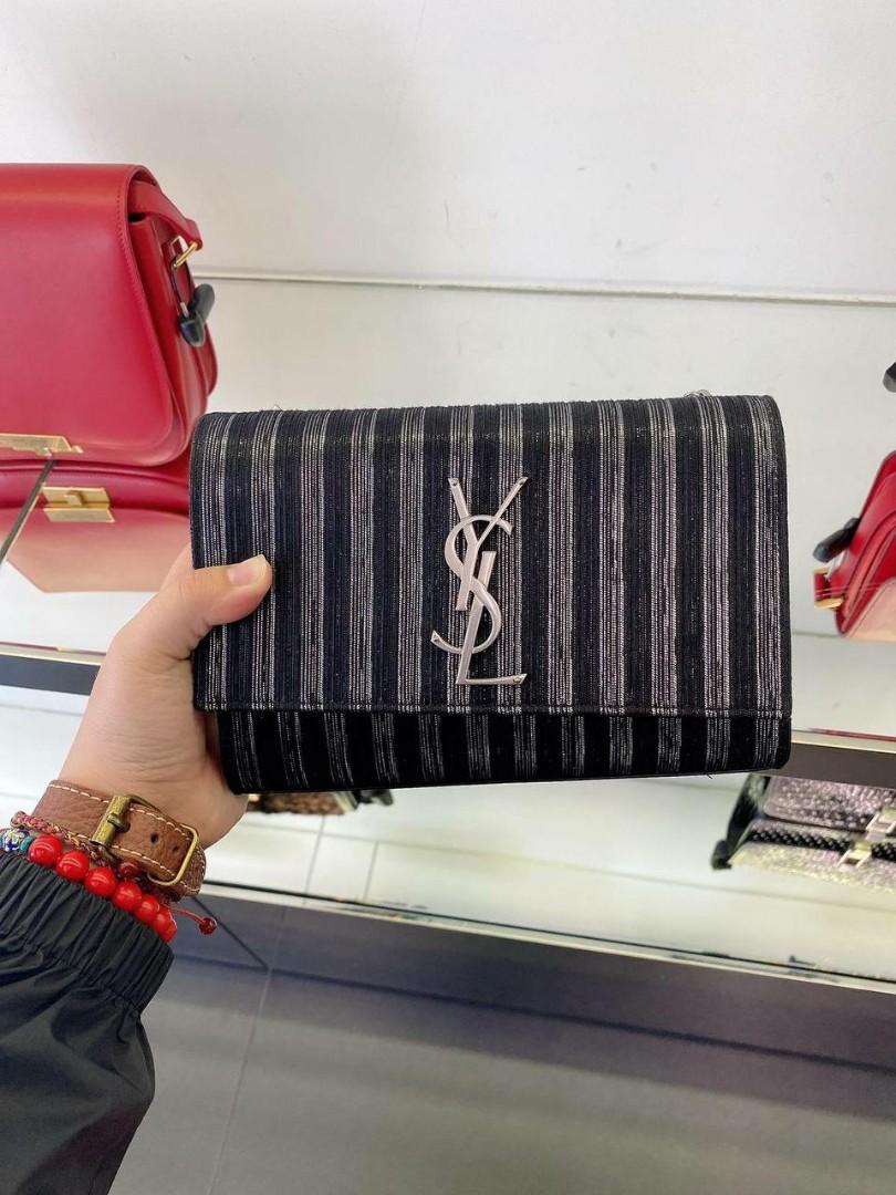 YSL WALLET ON CHAIN YSL WOC BLACK/GHW (NO RECEIPT), Luxury, Bags & Wallets  on Carousell