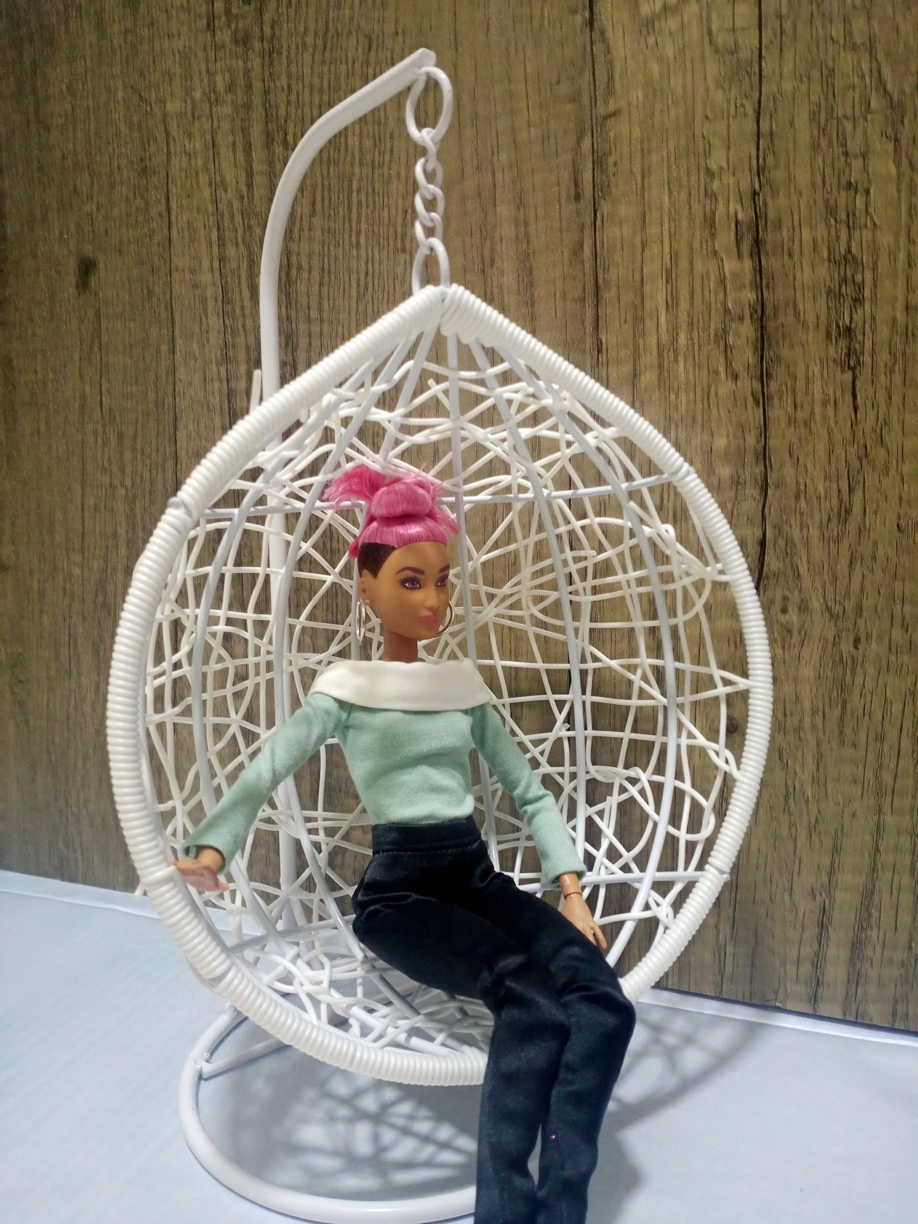 Barbie bubble chair clearance
