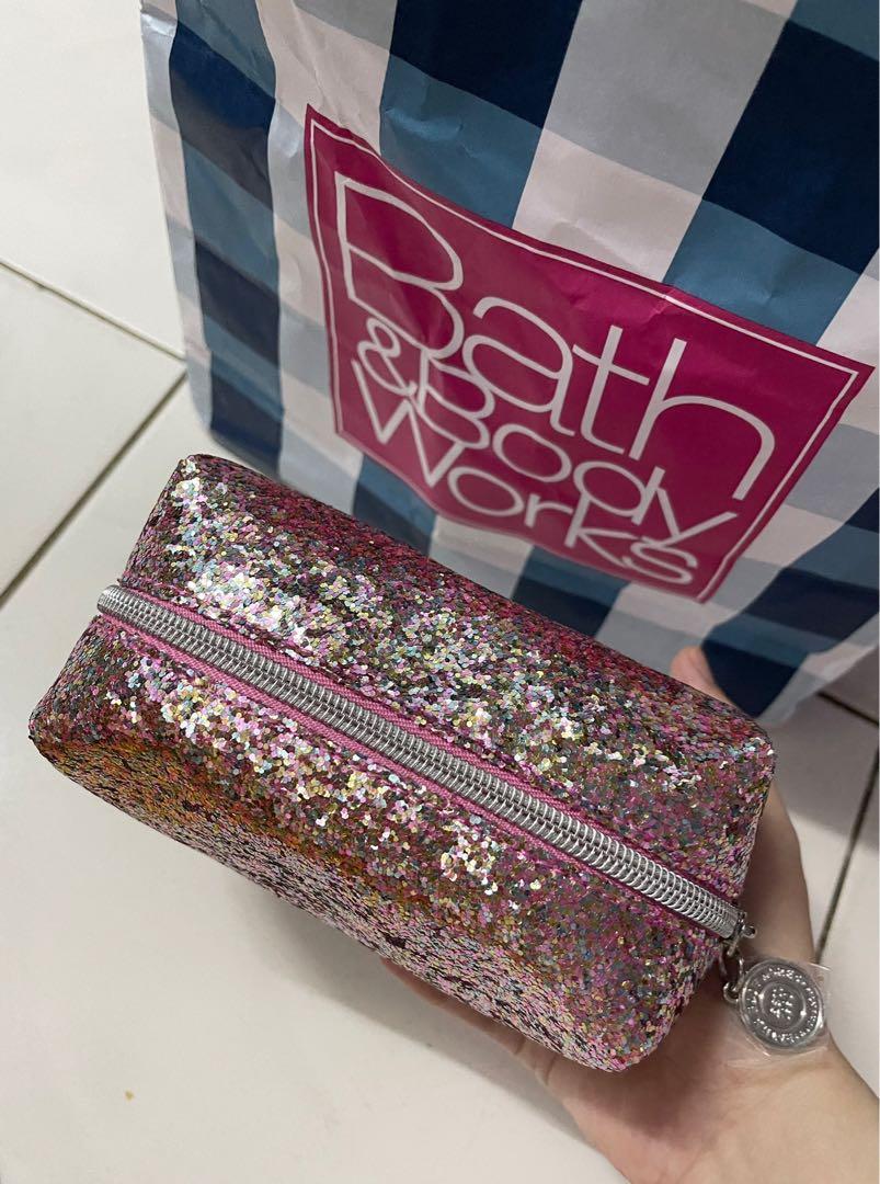 Glitter hotsell cosmetic bag
