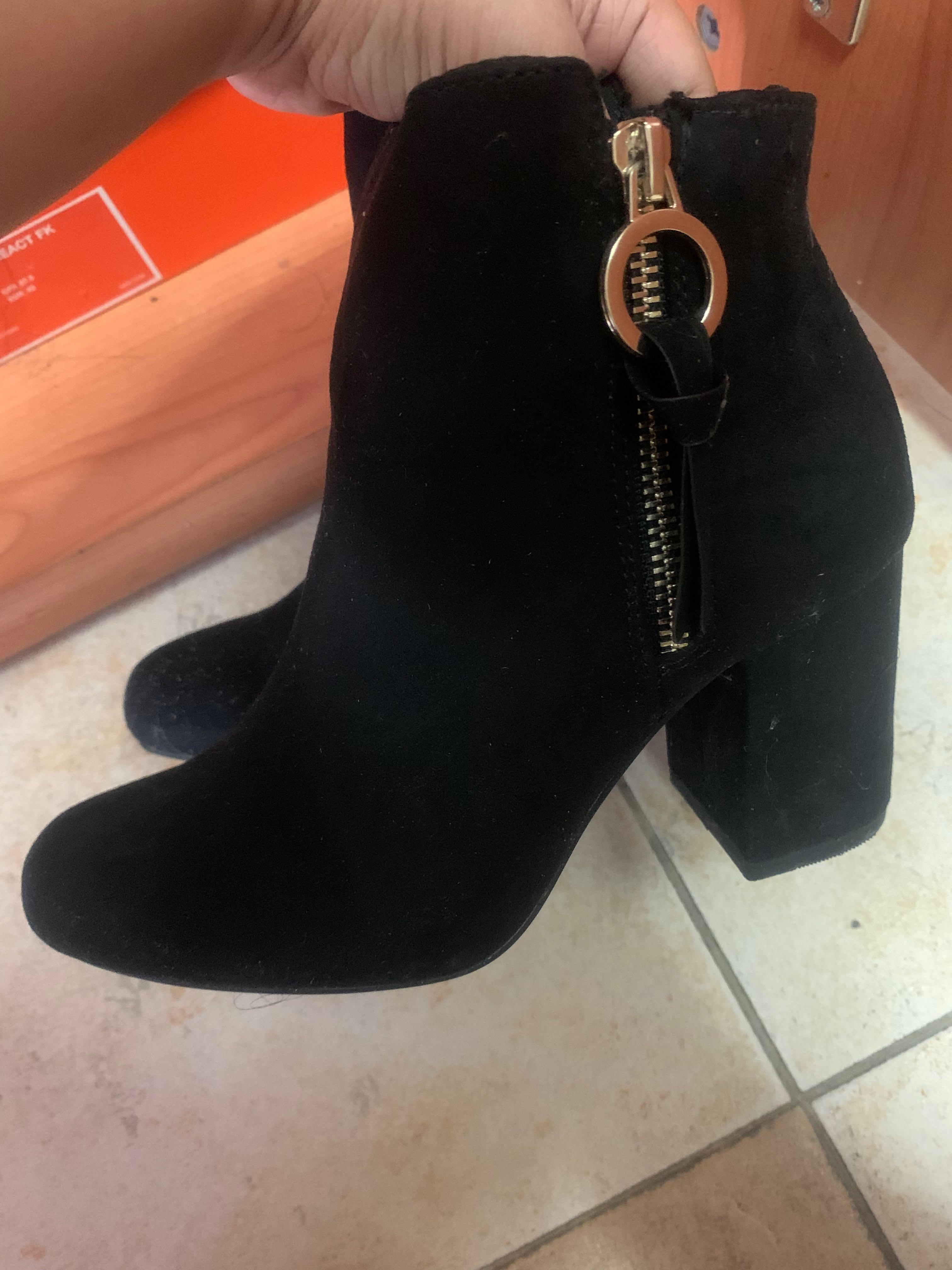 Bershka lace up top heeled boot