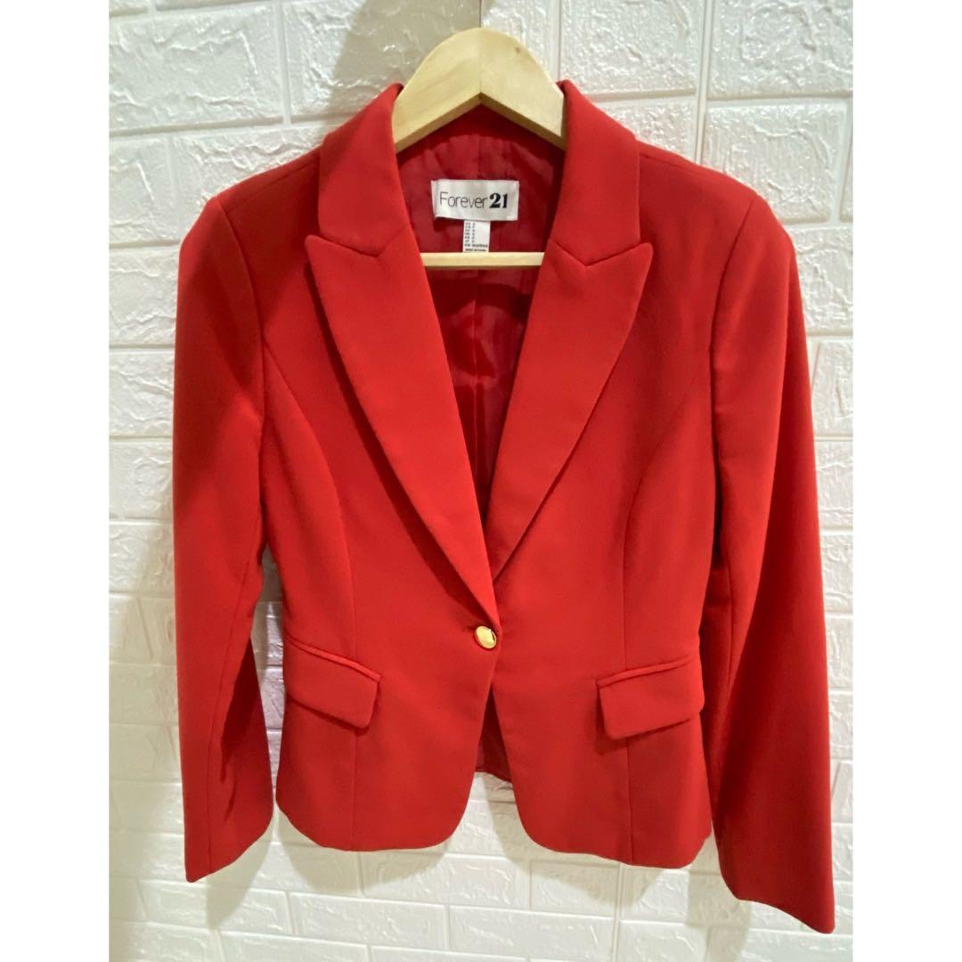 Forever 21 red blazer
