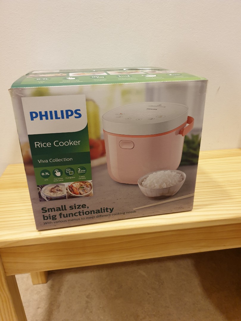 BNIB Philips Mini Rice Cooker in Pink (HD3070/52), TV & Home Appliances