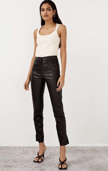 Topshop leather deals trousers