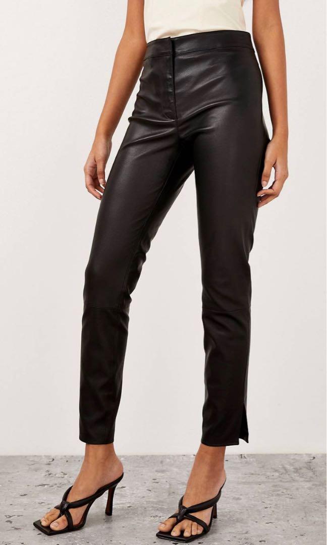 BNWT topshop Black Skinny Leather Trousers By Topshop Boutique Size 12 RRP  £250 | eBay