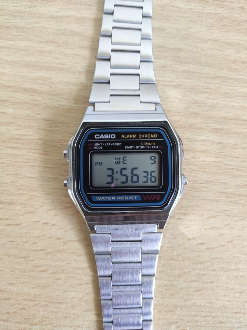 CASIO A158WA Full Stainless Steel used 8 10 condition Men s