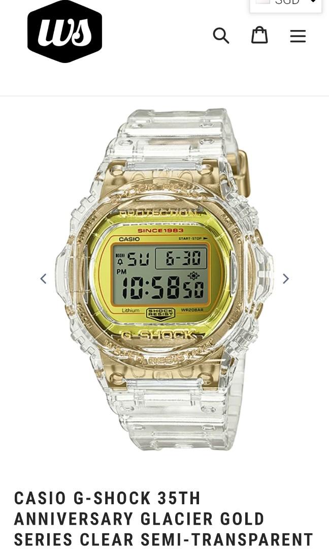 G shock hotsell 35th anniversary silver