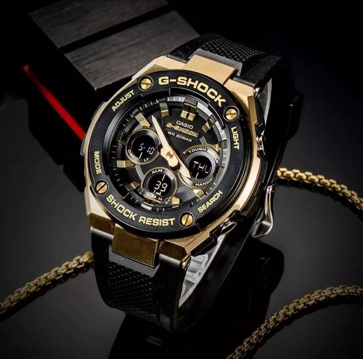 G shock illuminator hotsell black and gold