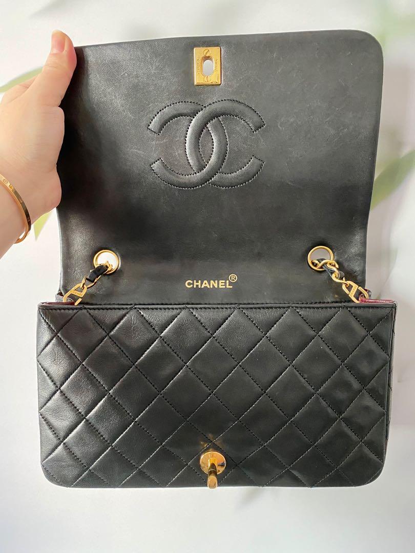 Chanel Black 23cm Full Flap with 24K Gold Hardware, Luxury, Bags