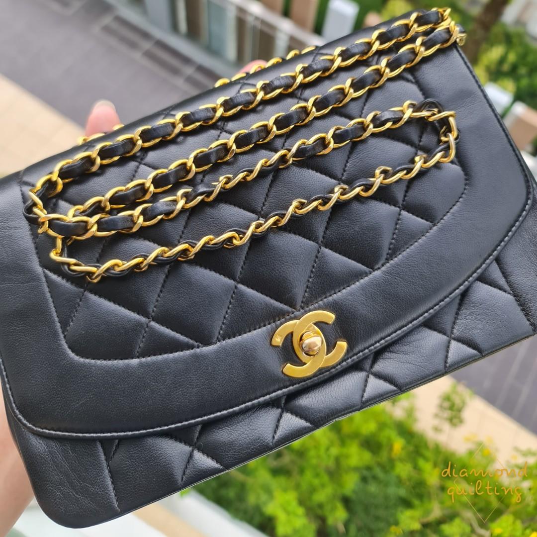 CHANEL Caviar Diana Classic Flap 24KT Gold Hardware Handbag - PreLoved  Treasures