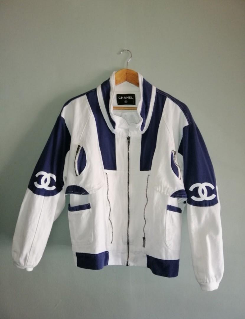 Chanel cheap letterman jacket