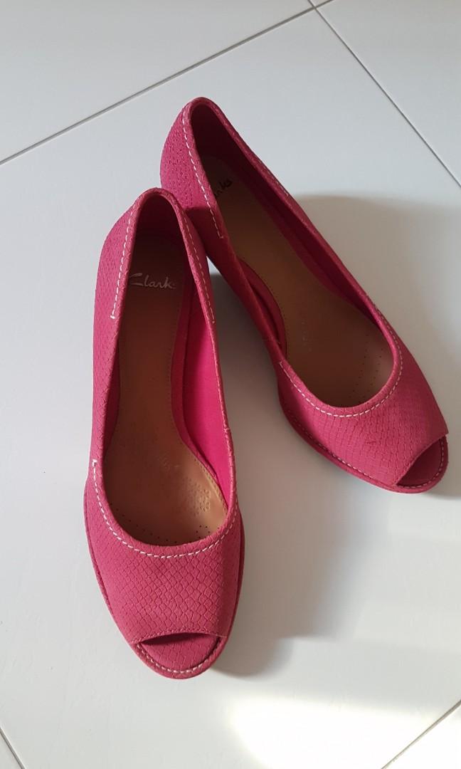 Clarks pink heels clearance