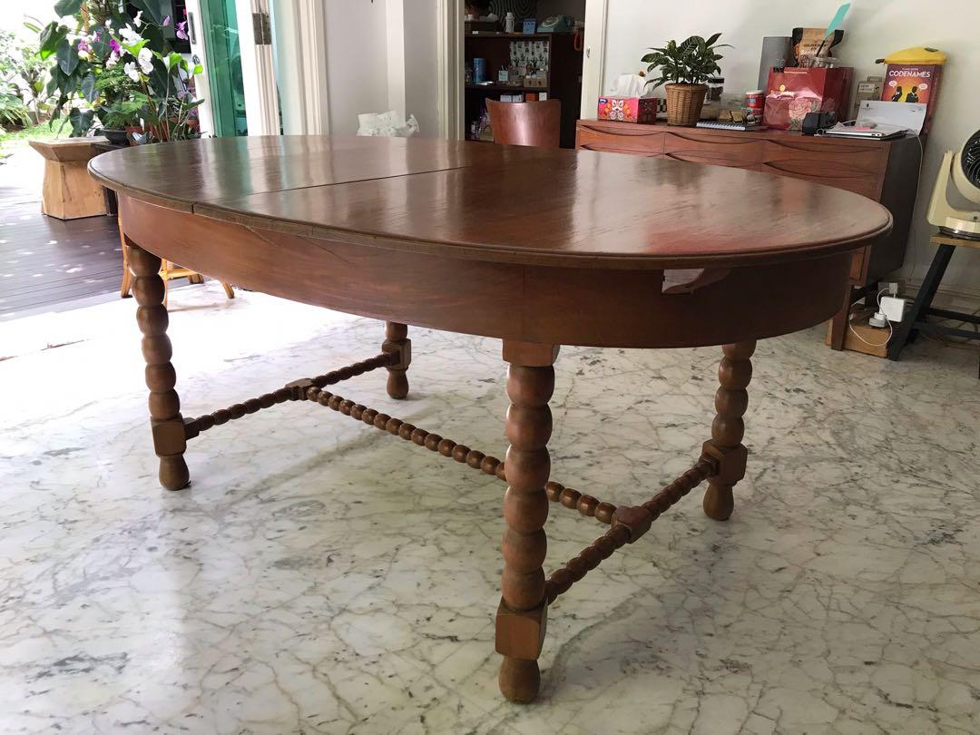 Old extendable dining table discount