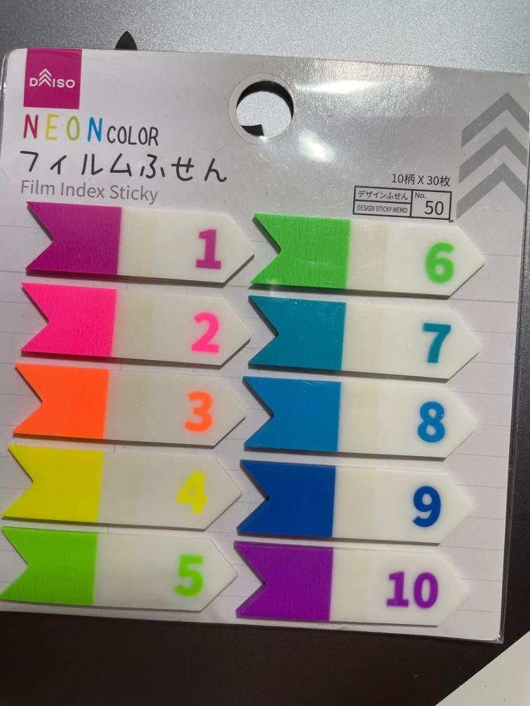 Daiso Cute number post it stickers, Hobbies & Toys, Stationery & Craft, Stationery & School