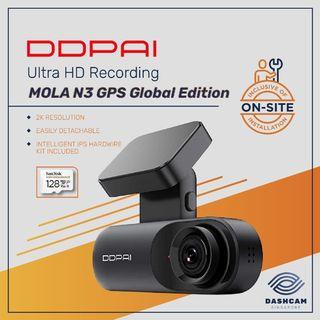 DDPAI Mola N3 GPS [Global Edition] | Easily Detachable Single Channel Car Camera | Dashcam on-site Installation Provided | Suitable for MINDEF Personnels