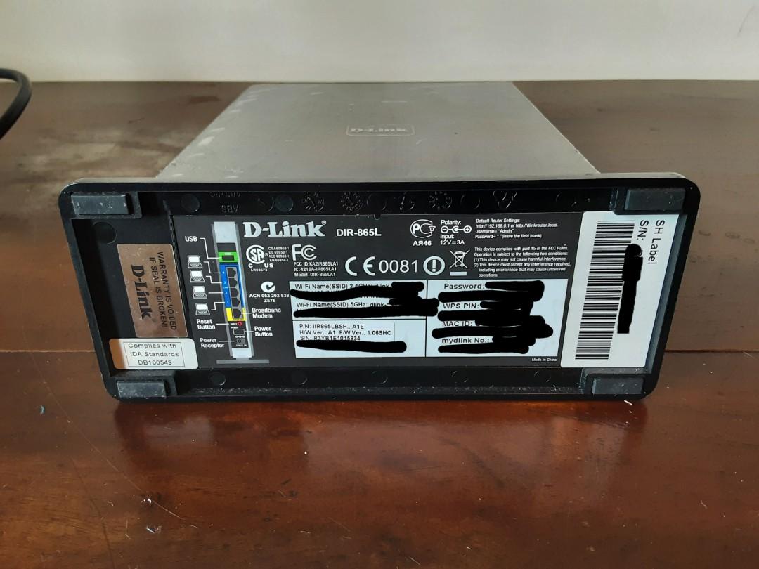 DLink DIR 865L Router, Computers & Tech, Parts & Accessories ...