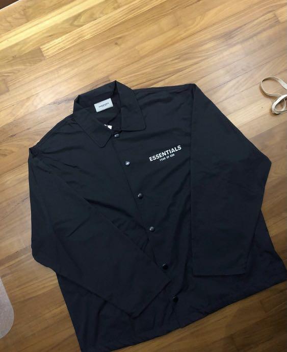 FOG black nylon coach jacket