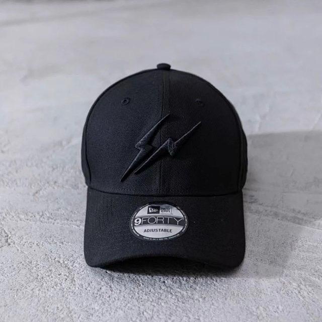 fragment design x New Era 雙閃電LOGO棒球帽, 名牌, 服裝- Carousell