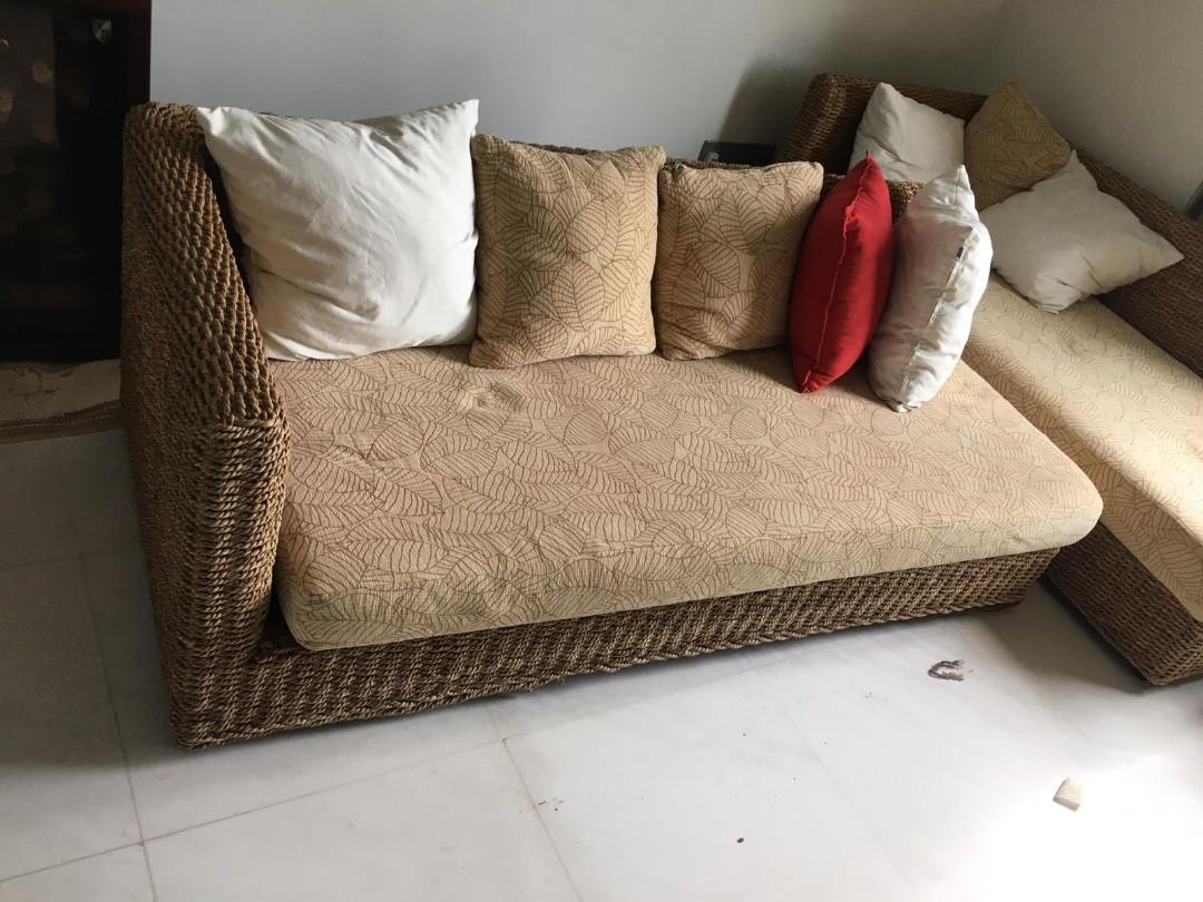 *free delivery sofa set with two tables, Furniture & Home Living