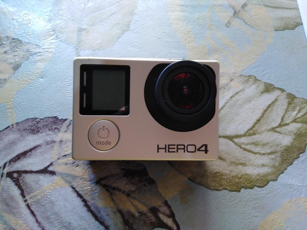 go pro hero 4 camera (Category: Cameras) located in Makati City. Submitted by chamarket.2022 (Listing ID 1093076594, Image 1). Description: Pre-loved Go pro hero 4 camera with complete original accessories and box. No SD card included. Decluttering items that were not used for more than 1 year thus decided to sell this for others to enjoy. Accessories are complete and original. Minor issues but doesn't affect performance: 1. small crack on top of