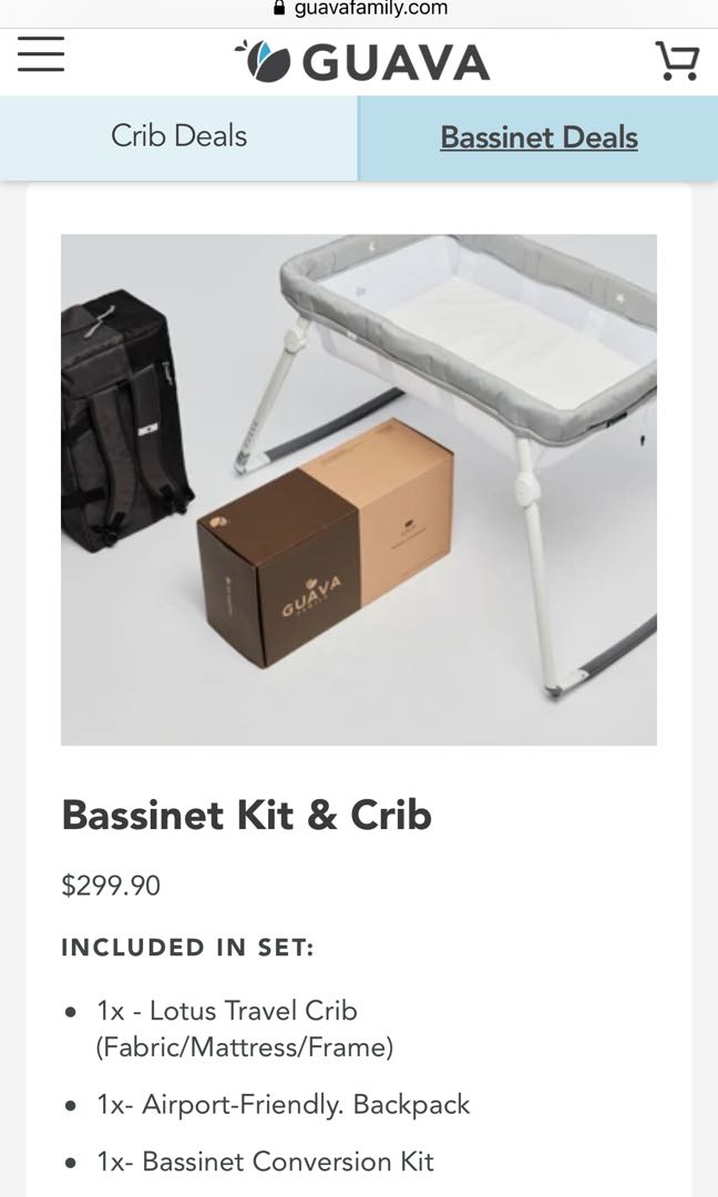 Guava family cheap bassinet conversion kit