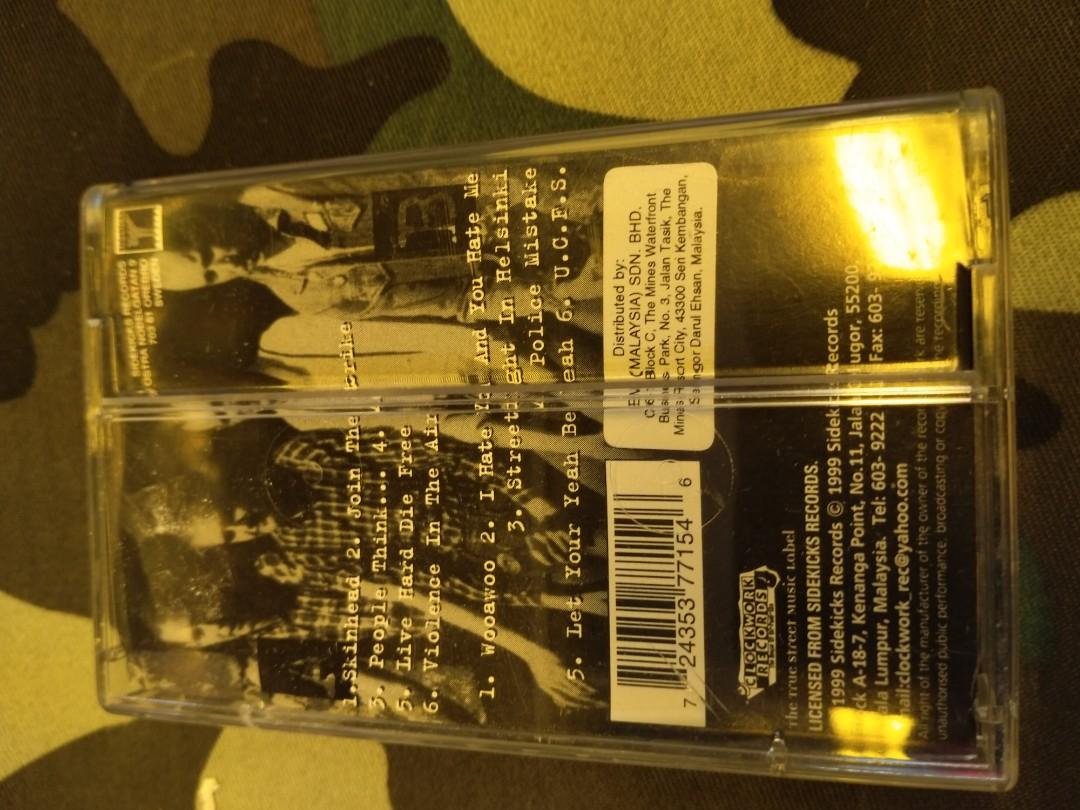 GUTTERSNIPE Oi! Punk Sweden Antifascist Cassette kaset, Hobbies & Toys