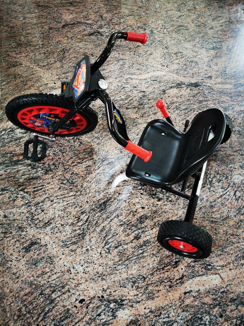 Hauck Batman Superman Trike Tricycle Go Cart for Kids Bicycle